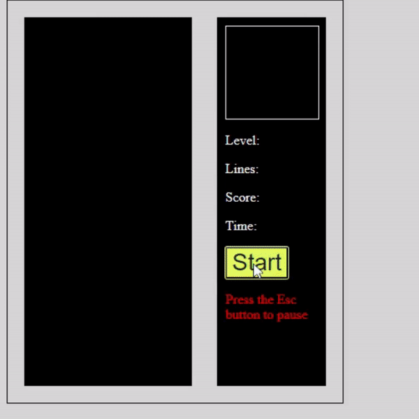 creating a tetris game with html css and javascript.gif